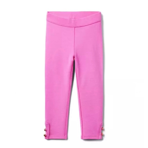 Janie and Jack Other - Brand New Janie & Jack Girls Purely Pink Button Cuff Ponte Pants Size 6, NWT